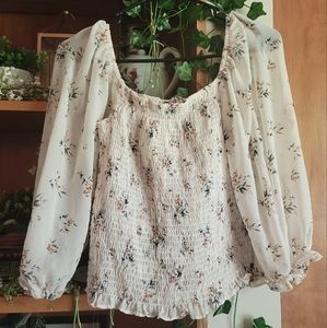 Puff Sleeve Floral Top
